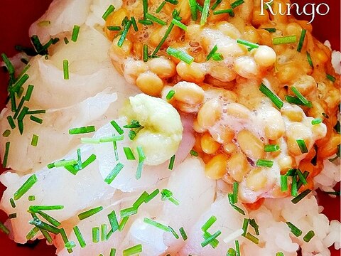 時間のないときに！白身魚と納豆の丼ぶり♬